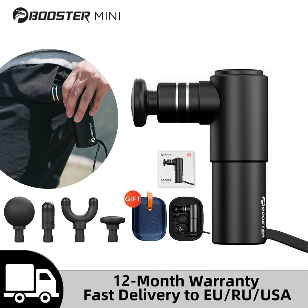 BOOSTER Mini Electric Muscle Massage Gun Pocket Neck Muscle Massager Pain Thera image 1