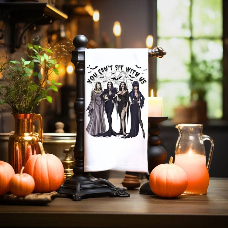 1pc 57x40cm Halloween Decoration Women of Halloween Kitchen Towel I Can Drive A image 4