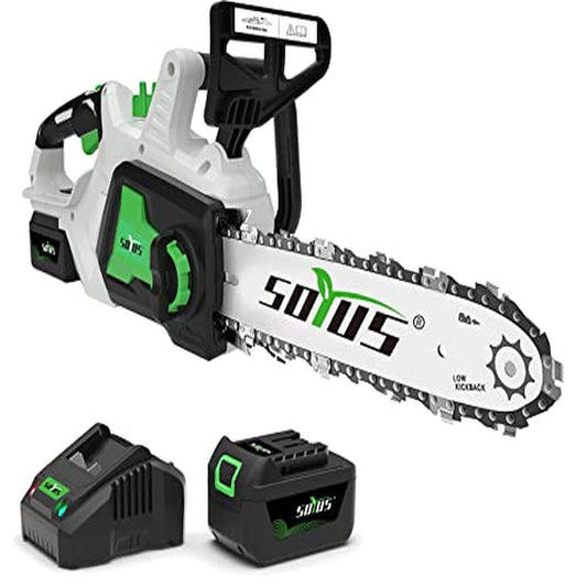 Cordless Battery Chainsaw 20V Brushless Electric 12 " Chainsaw 4.0Ah Lithium image 0