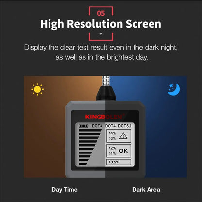 12V Auto Brake Fluid Tester Digital Car Brake Oil Tool BF200 DOT3 DOT4 DOT5.1 L image 5