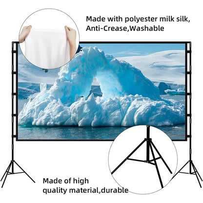 VEIDADZ Projector Screen With Stand Soft White Less Creases 60 84 100 120in Wit image 6