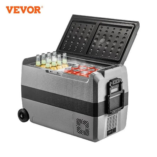 VEVOR 36L 50L 60L Portable Car Fridge Mini Refrigerator zer With Wheel and