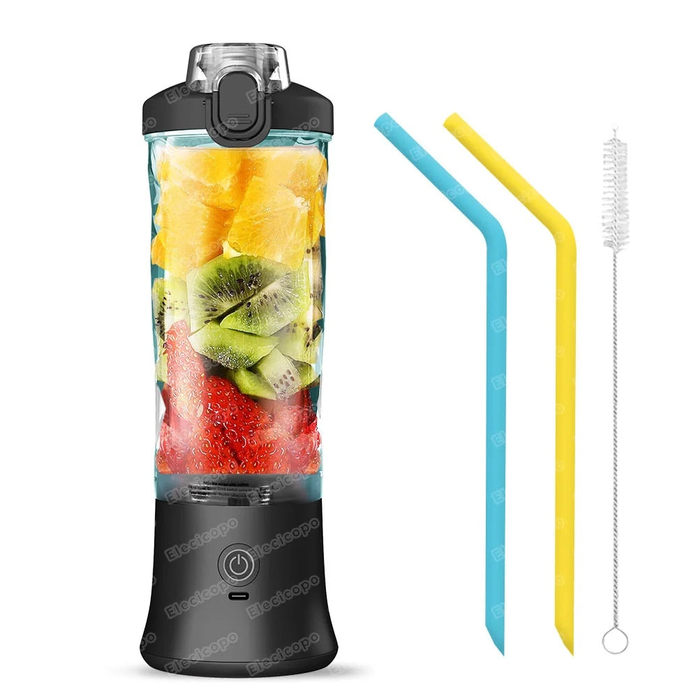 Portable blender mixer 600ML Electric Juicer Fruit Mini Blender 6 Blades For Sh image 2