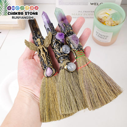 1PC Natural Crystal Point Stone Amethyst Altar Witch Supplies Table Decoration image 0