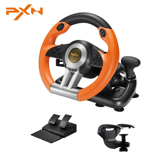 PXN V3 Pro Game Steering Wheel Racing Simulator 180 Rotation Gaming Volante For