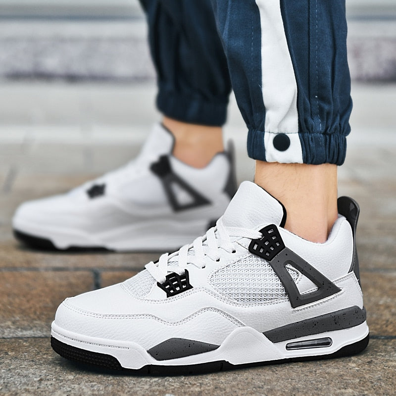 Men's Basketball Shoes Fitness Training White Sneakers Breathable Anti Slip Out image 10