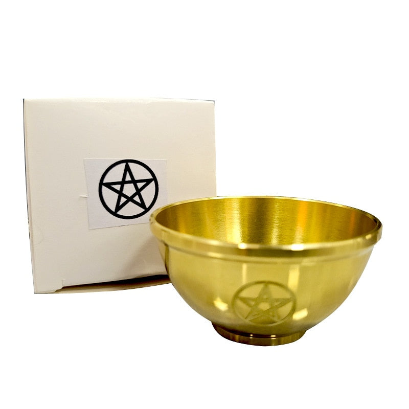 Copper Offering Bowls Triquetra Triple Moon Sage Burner Ritual Altar Energy Bal image 11