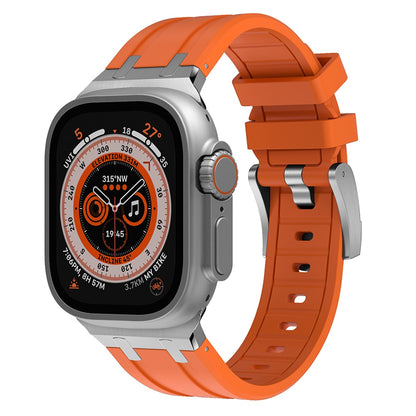 Rubber Soft Strap For Apple Watch Ultra 49mm 45mm 44mm Sports Modification Kit  image 4