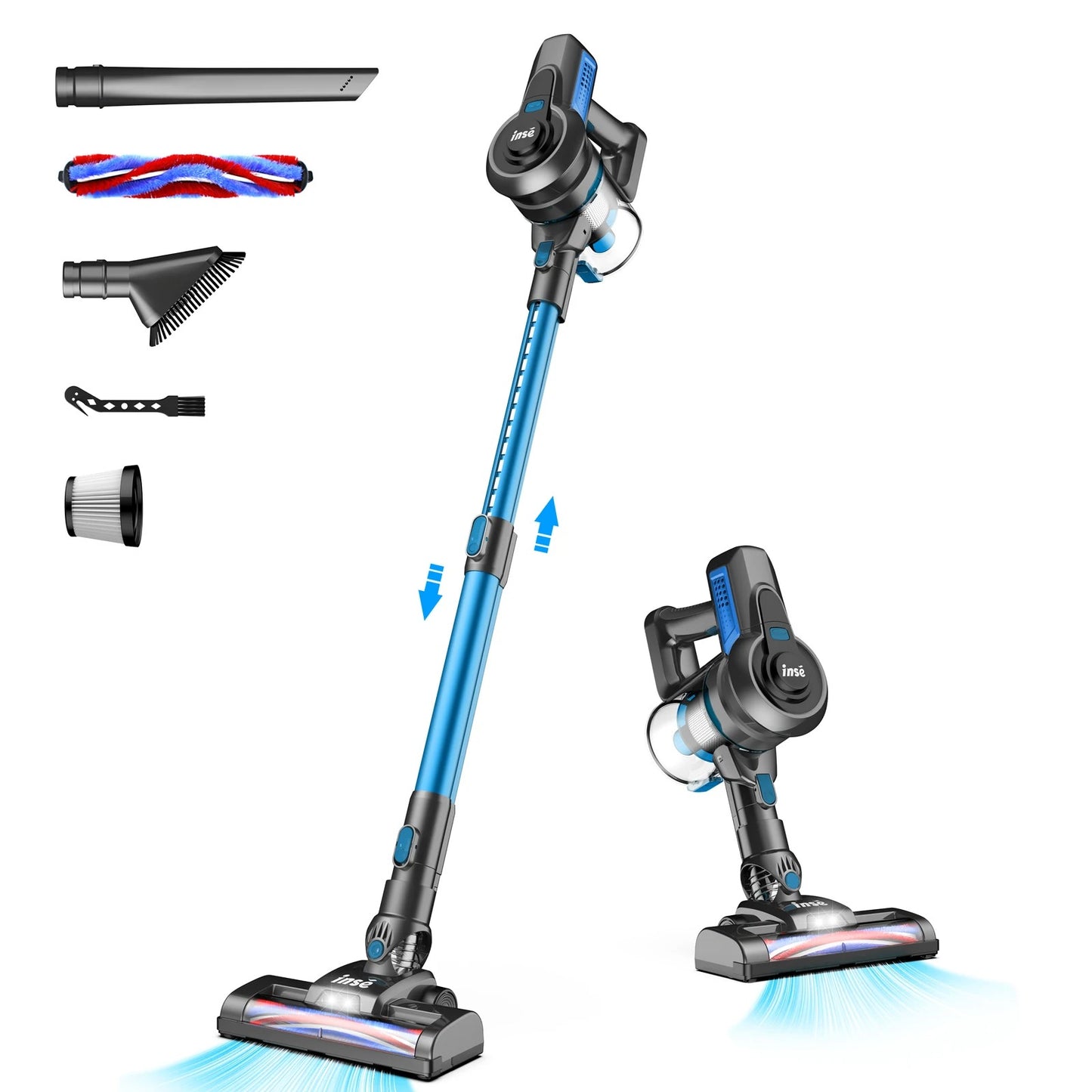 INSE N650 Cordless Vacuum Cleaner 4-in-1 Stick Vacuum Cleaner 160W Rechargeable