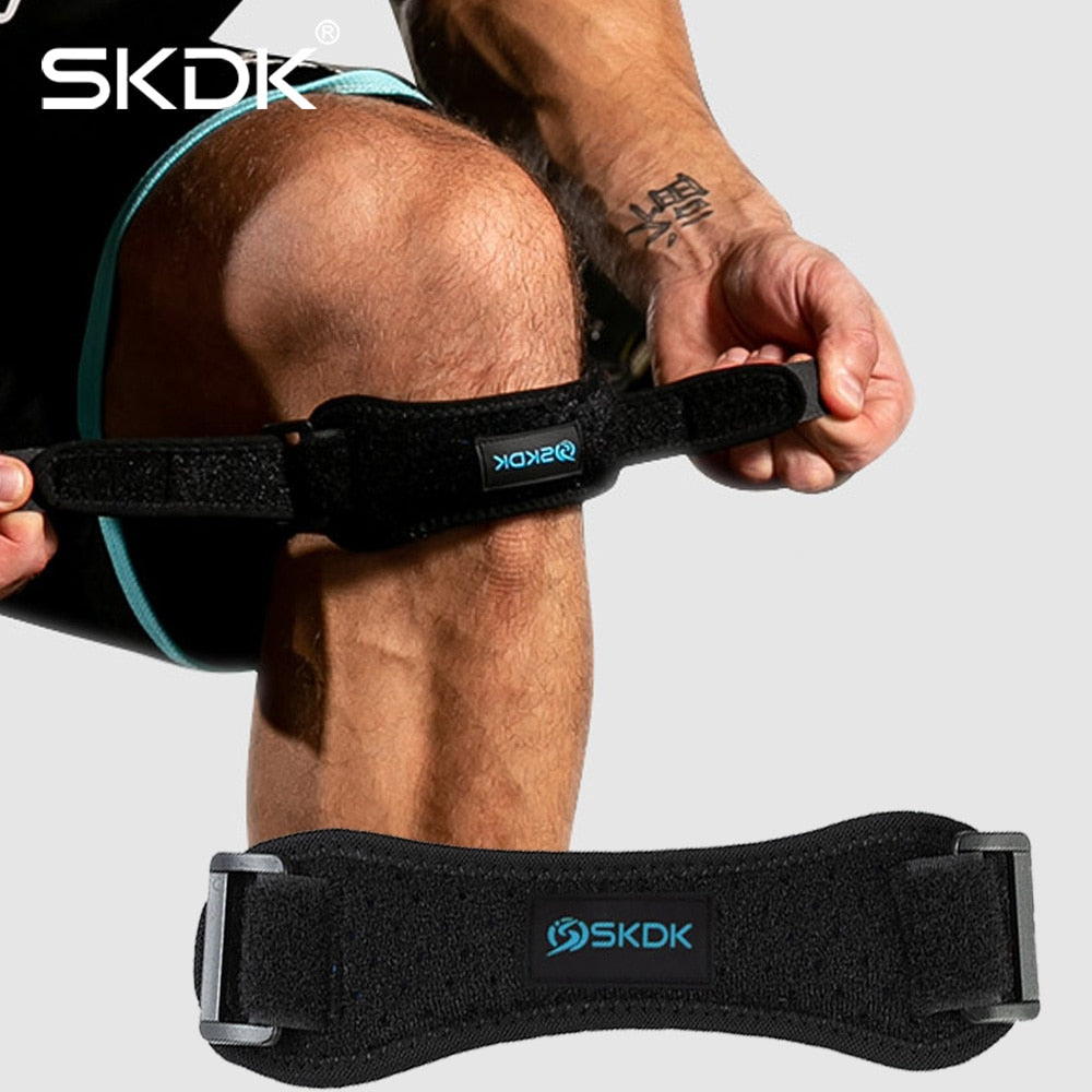 SKDK 1PC Patella Kneecap Band Adjustable Silica Gel Knee Tendon Strap Protector image 1