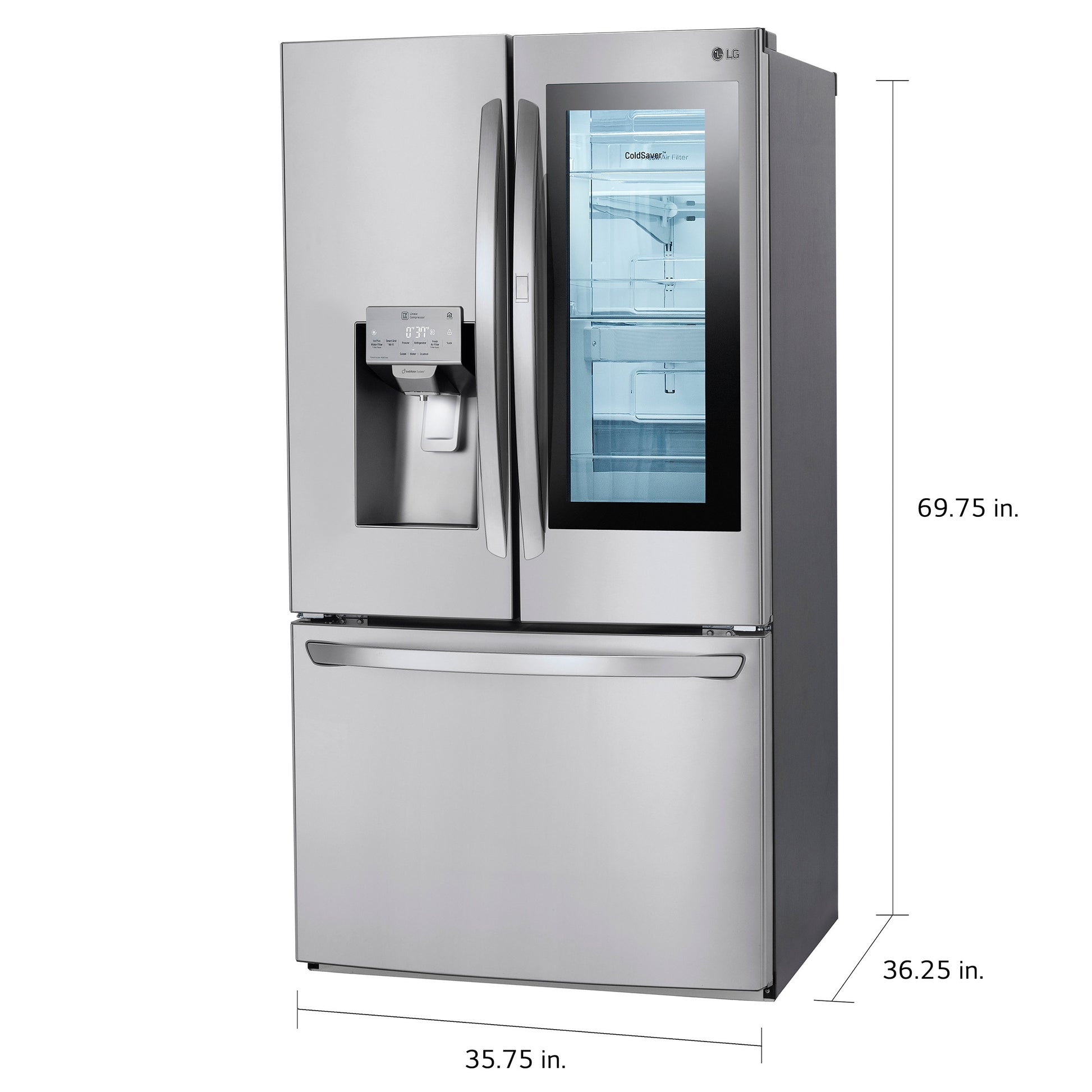 LG 27.5 cu. ft. Wi-Fi Enabled InstaView Refrigerator with Door-In-Door image 0
