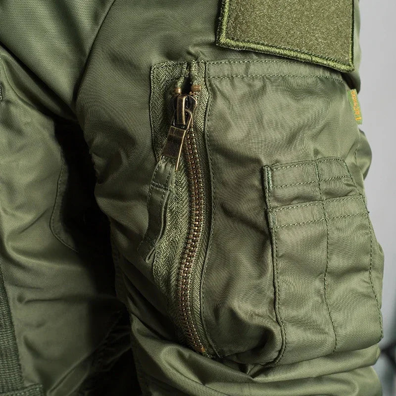 Men's Bomber Jacket Army Tactical Clothing Autumn Windbreaker Husband Pilot Mot image 5