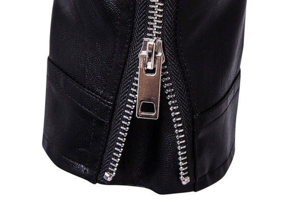 Fashion Leather Jacket Slim Fit Stand Collar PU Jacket Male Anti-wind Motorcycl image 4