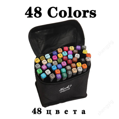 Colour Double Headed Oily Marker Set Sketch Drawing Graffiti Art Markers for St image 4
