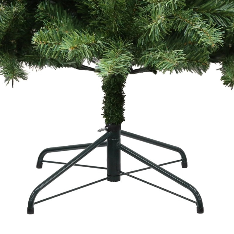 7 ft Bridgeport Spruce Artificial Christmas Tree with 300 Warm White LED, Metal image 1