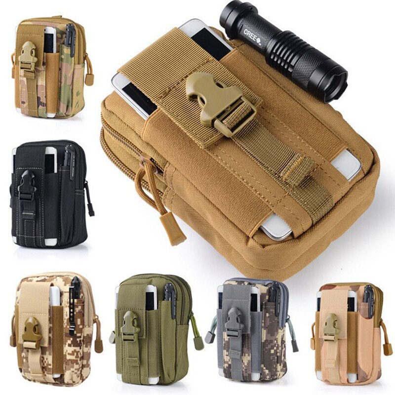 Men Tactical Molle Pouch Belt Waist Pack Bag Small Pocket Military Waist Pack R image 2