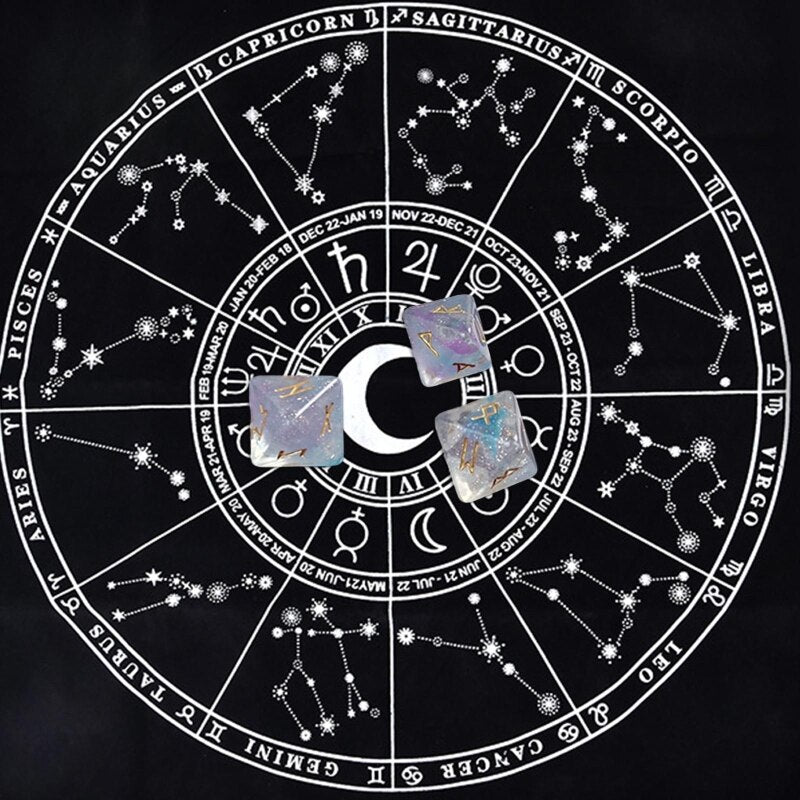 Divination Altar Cloth Velvet Three Moon Phase Goddess Tarot Card for Oracle Ta image 1