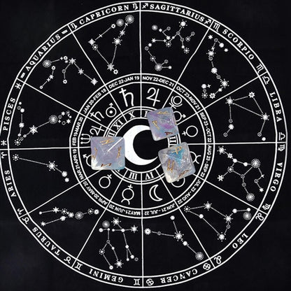 Divination Altar Cloth Velvet Three Moon Phase Goddess Tarot Card for Oracle Ta image 1