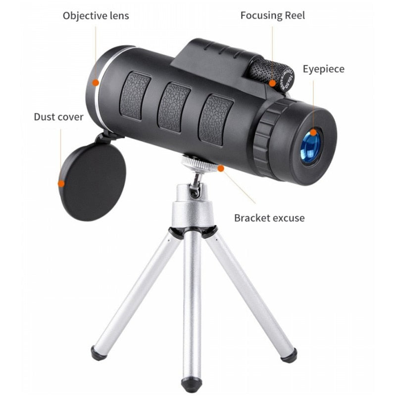 40X60 HD  Telescope Monocular Night Powerful Binoculars Waterproof image 2