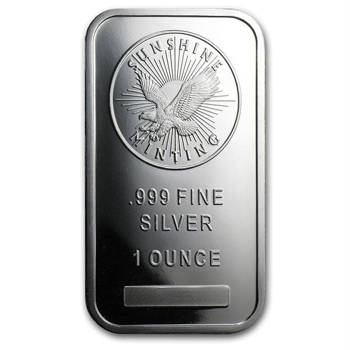 Sunshine Minting 1 oz Bar, .999 Pure Silver image 0