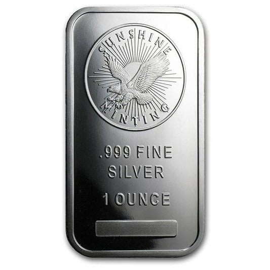 Sunshine Minting 1 oz Bar, .999 Pure Silver image 0