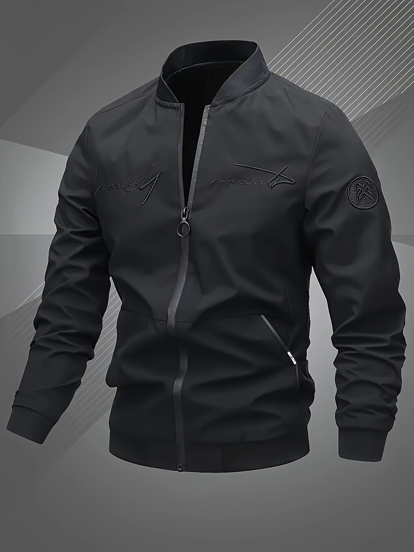 Trendy Men's alphabet embroidered jacket - design, versatile cas