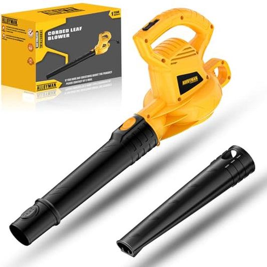 Electric Leaf Blower 350Cfm 130Mph Lightweight Portable Lawn Care Snow Blowing