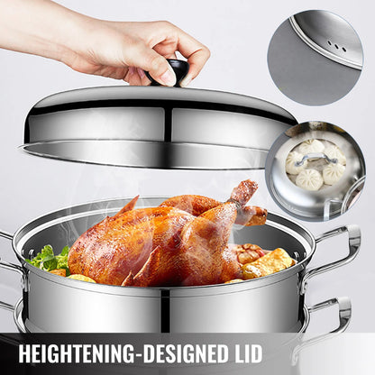 VEVOR 5 Layer Food Steamer 28cm 30cm Stainless Steel Stock Pot for Home Steamin image 2