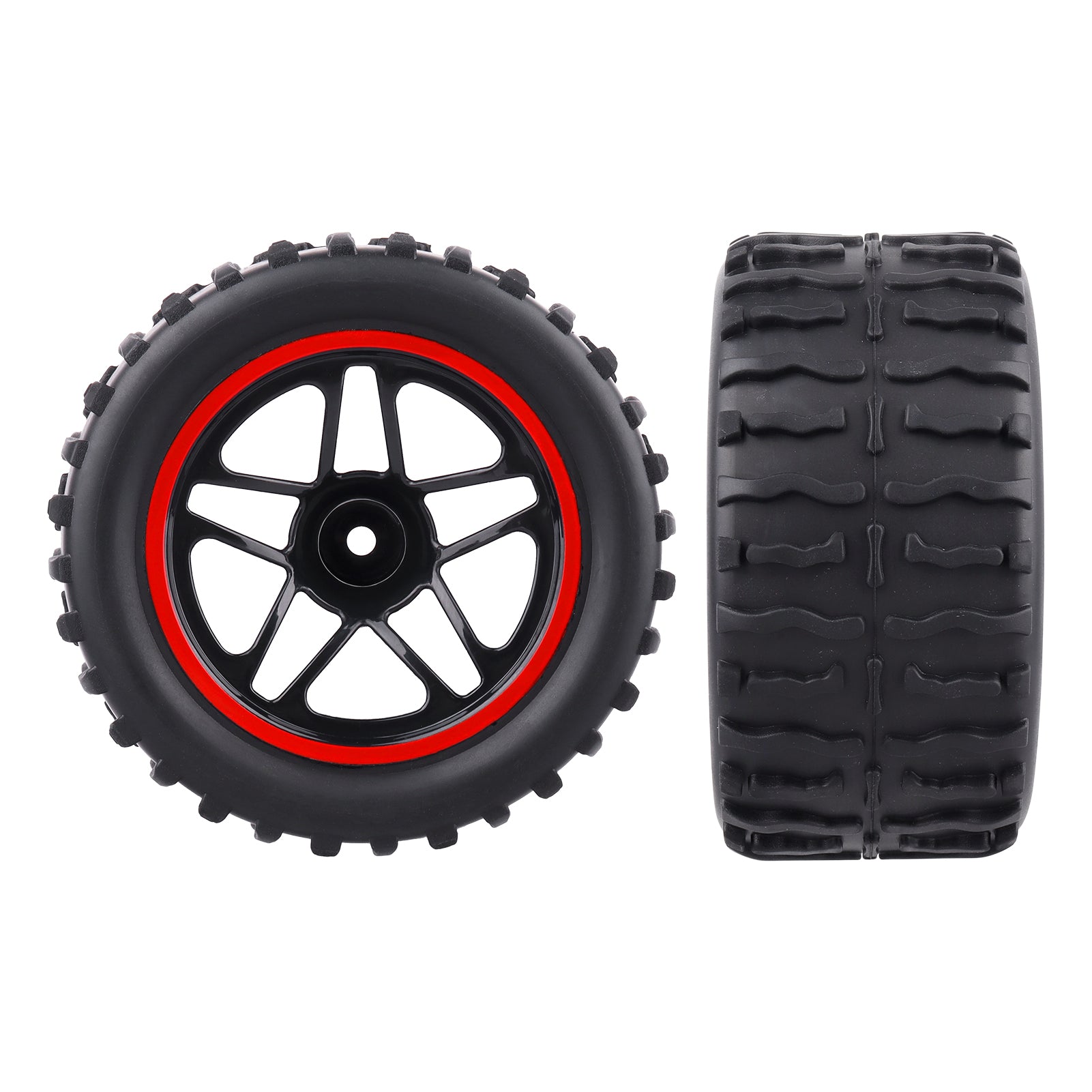 HobbyPark Glued 12mm Hex RC Truck Wheels Tires for 1/10 Traxxas Rustler 2wd 4x4 image 3