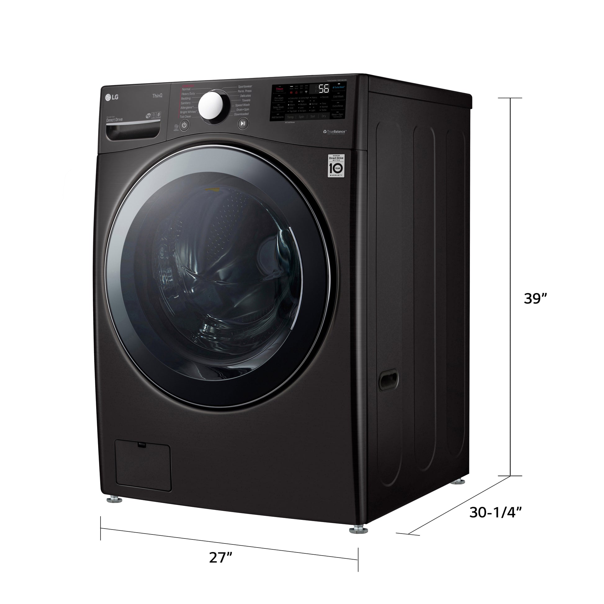 LG  4.5 cu. ft. Combination ELECTRIC Front Load Washer/Dryer with Allergiene image 2