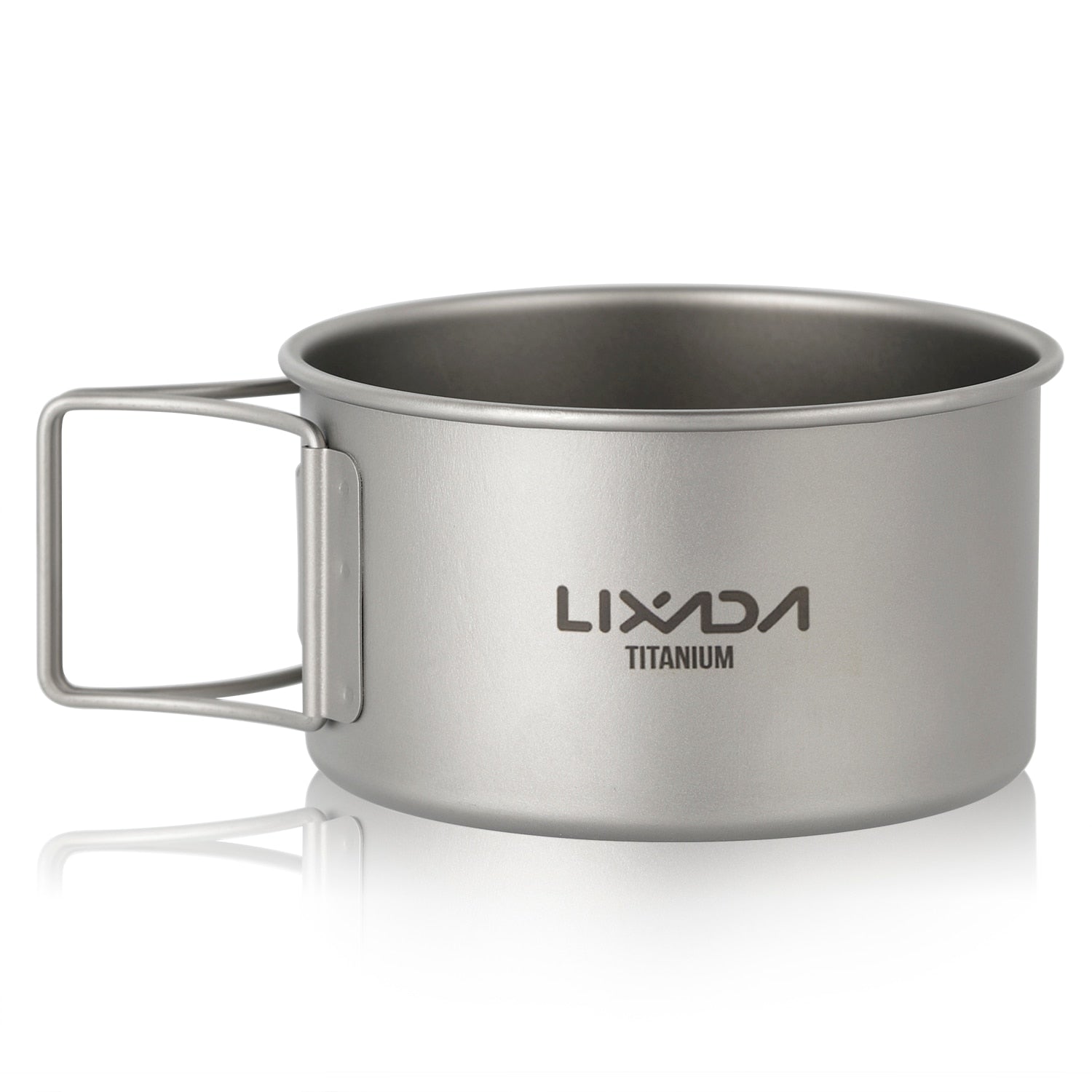 Lixada 450/550ML Titanium Bowls with Folding Handle Outdoor Camping Dinner Food image 4