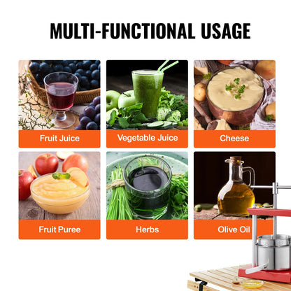 VEVOR 2L 3L 6L Manual Fruit Press Stainless Steel Household Manual Squeezer Cid image 8