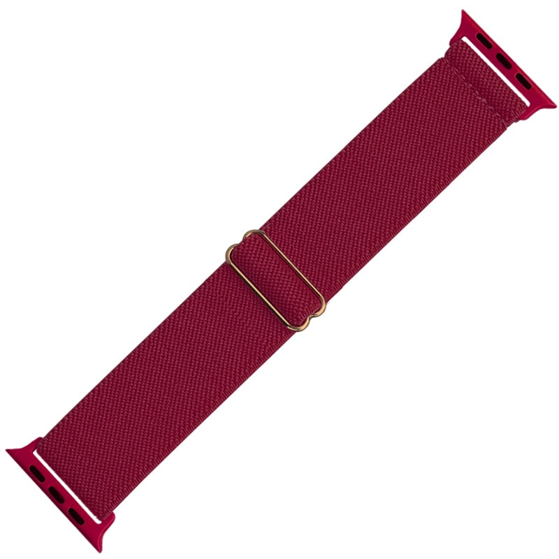 Nylon Strap for Apple Watch Band 7 8 45mm 41mm Adjustable Elastic Breathable Br image 4