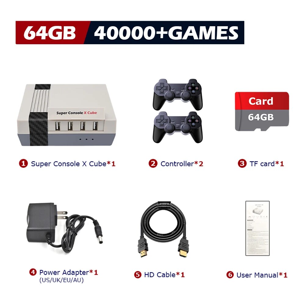 Retro Games for MAME/DC/ARCADE 60000+ Games Super Console X Cube 4K Mini TV Box image 5