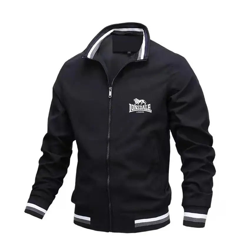 2023 LONSDALE Logo Aviator Stand Collar Jacket Men's Casual Slim Baseball Jacke