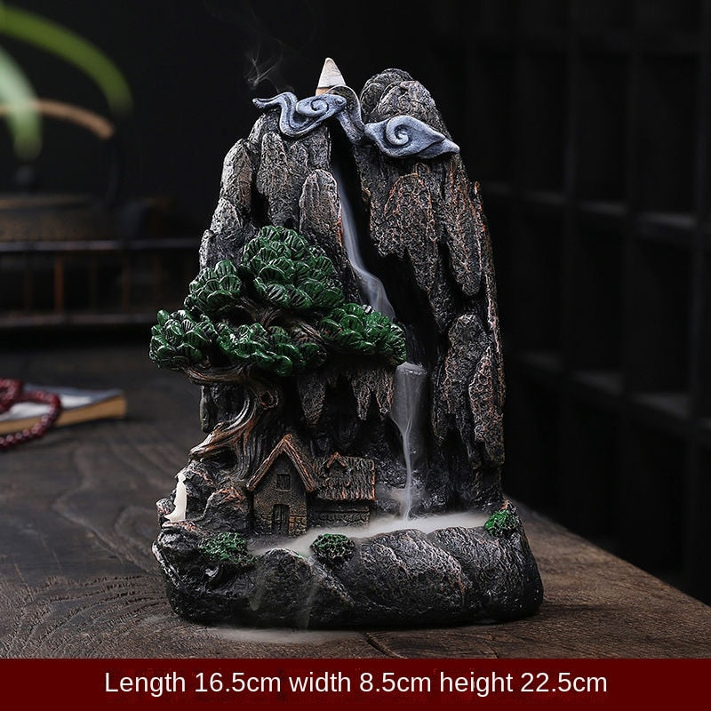 Zen Alpine Flowing Water Backflow Incense Burner Home Decoration Creative Ornam image 2