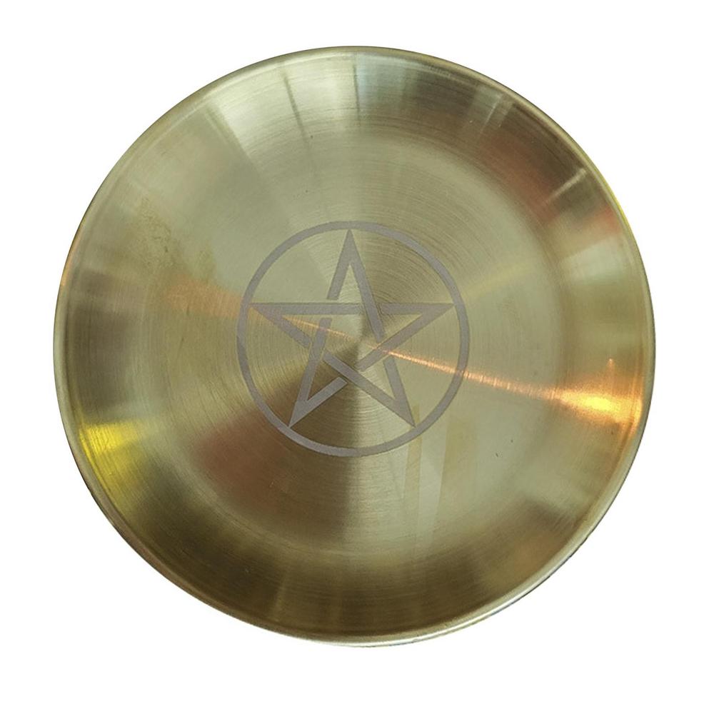 Star Pendulum Board Altar Candlestick Witch Candle Holder Serving Tray Stainles image 3
