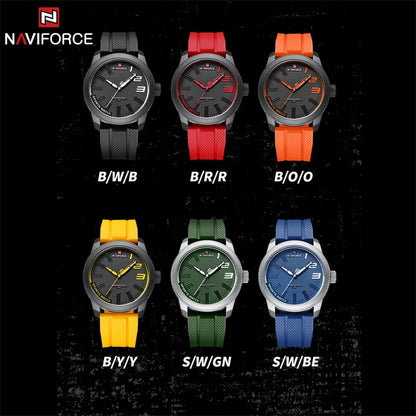 NAVIFORCE Top Luxury Brand Quartz Watch Men Silicone Strap Military Watches 30A image 8