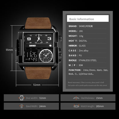Skmei Top Brand 3 Time Sports Watches Mens Military Back Light Chrono Digital W image 9