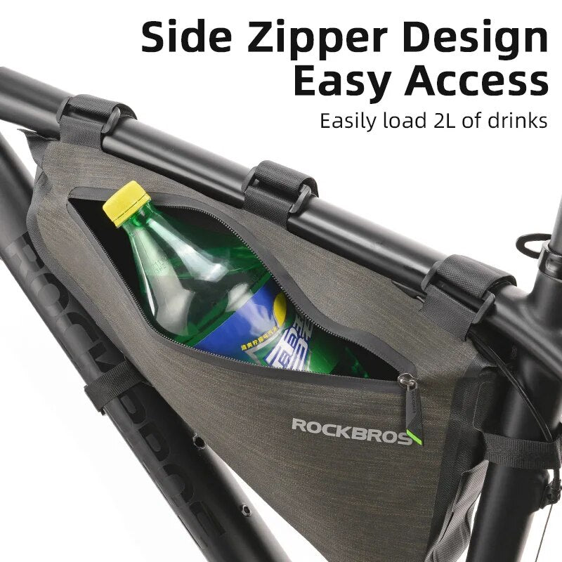 ROCKBROS Rainproof Bike Bag Large Capacity MTB Road Frame Bag Triangle Pouch Wa image 5