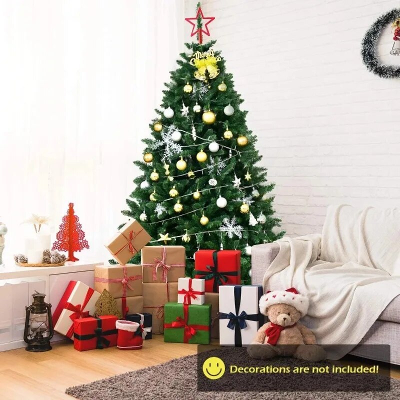 Vebreda 6ft  Christmas Tree, Pine Hinged Artificial Holiday Tree W/ 1000 image 1