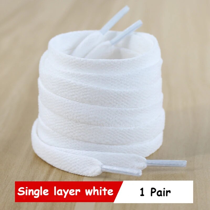 Classic Shoe laces White Black Flat Shoelaces for Sneakers laces Shoe Strings 7 image 3
