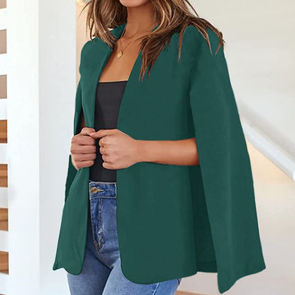 Women's  Long Sleeve Shawl Jacket Open Front Collarless Semi Formal Ladie