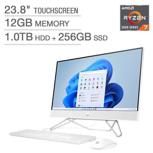 HP 23.8" All-in-One Touchscreen Desktop - AMD Ryzen 7 5825U - 1080p image 0