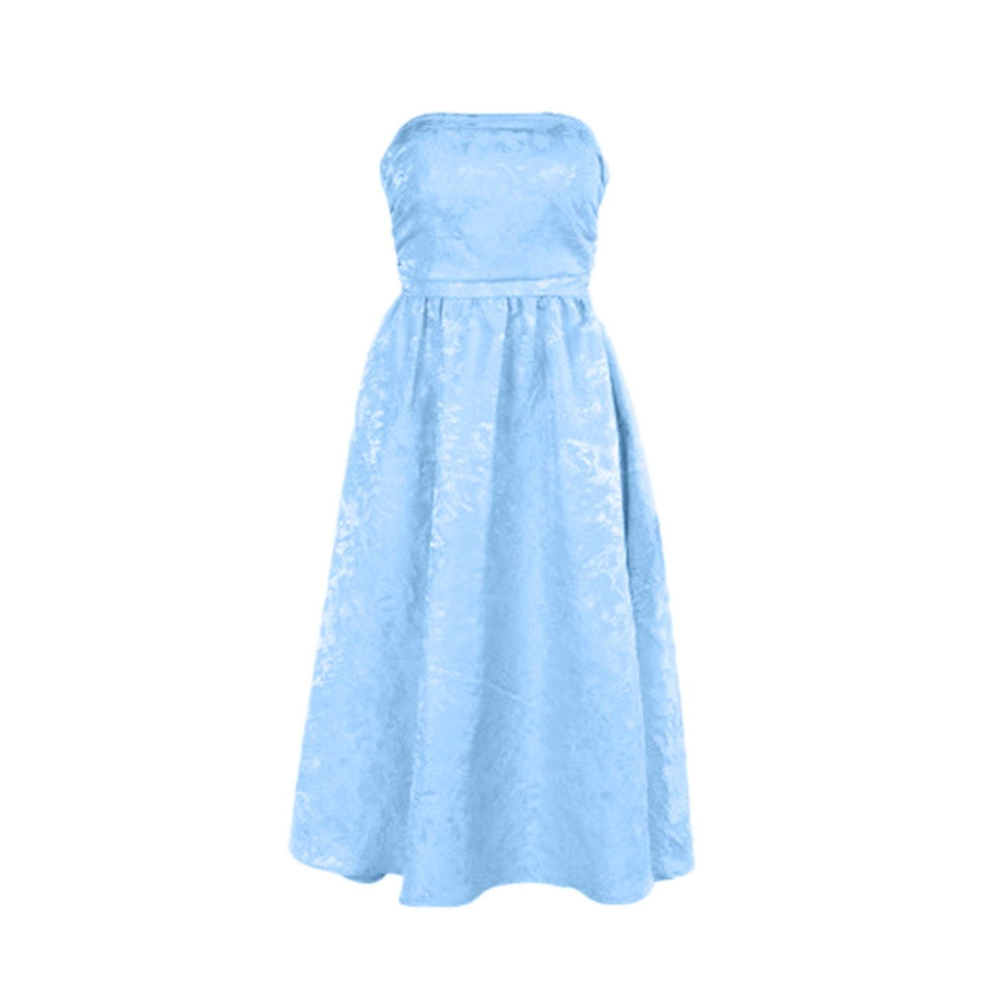 Sexy Strapless Party Dresses for Women Summer Elegant Off Shoulder Jacquard Mid image 9