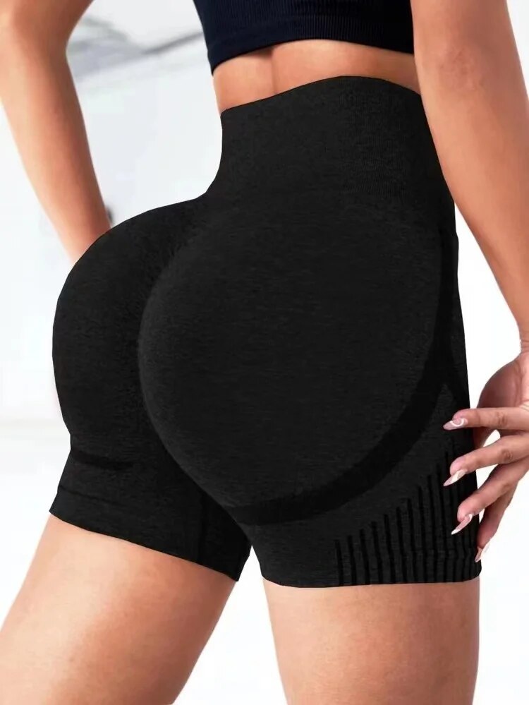 Women Yoga Shorts High Waist Workout Shorts Fitness Yoga Lift Butt Fitness Ladi image 5