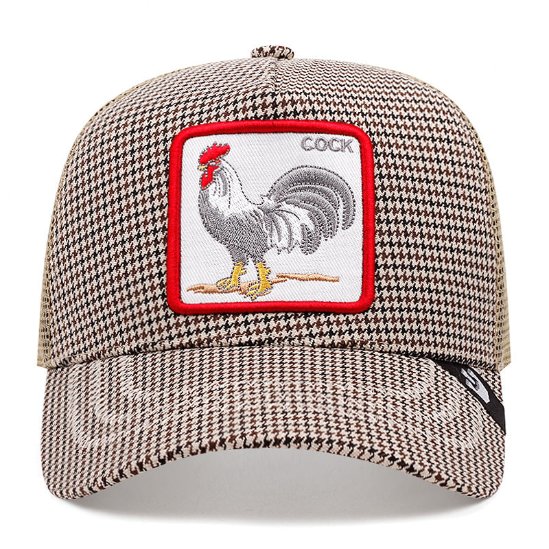 Spring New Animal Embroidery Net Rooster Hat Male and Female Animal Baseball Ha image 9