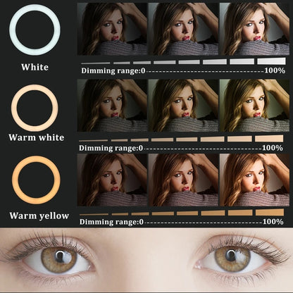 22" LED Light Rings 3200-6500K Color Temperature 0-100% Brightness With 2M Powe image 6