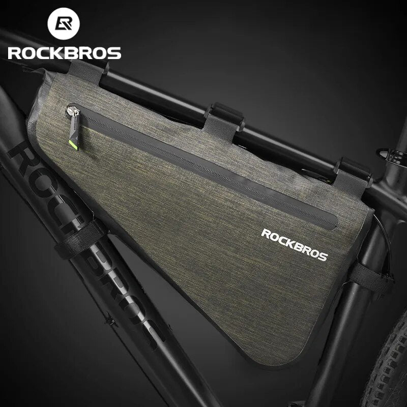 ROCKBROS Rainproof Bike Bag Large Capacity MTB Road Frame Bag Triangle Pouch Wa image 1