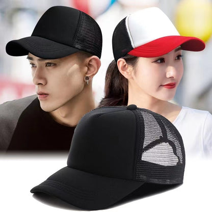 Unisex Cheaper 5 Panel Trucker Hat For Adult Summer Net Baseball Cap Men Women  image 50